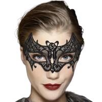 Black Bat Lace Masquerade Eye Mask