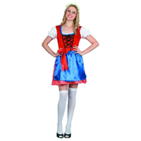 Red & Blue Beer Maid Adult Costume