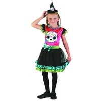 Funky Punk Day of the Dead Girls Costume