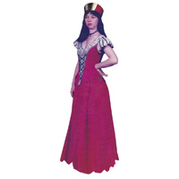 Renaissance Queen - Red Satin 2 Piece Hire Costume*
