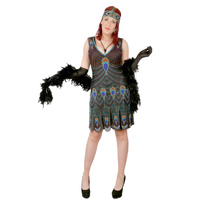 Deluxe Flapper - Peacock Vixen Hire Costume*