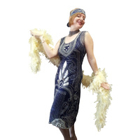 Deluxe Flapper - Garbo Midnight Blue HIre Costume*