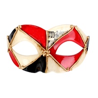 Pietro Masquerade Eye Mask - Red & Black