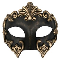 Lorenzo Burnished Gold Masquerade Eye Mask