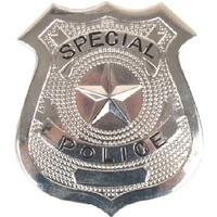 Police Badge - Silver Metallic