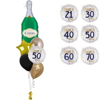 Cheers Bubbly Milestone Birthday Bouquet