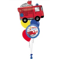 Fire Engine Birthday Balloon Bouquet