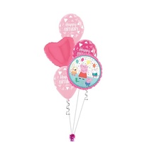 Peppa Pig Classic Birthday Balloon Bouquet