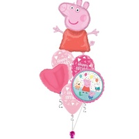 Peppa Pig Party Birthday Balloon Bouquet