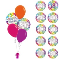 Rainbow Dots Milestone Birthday Classic Bouquet