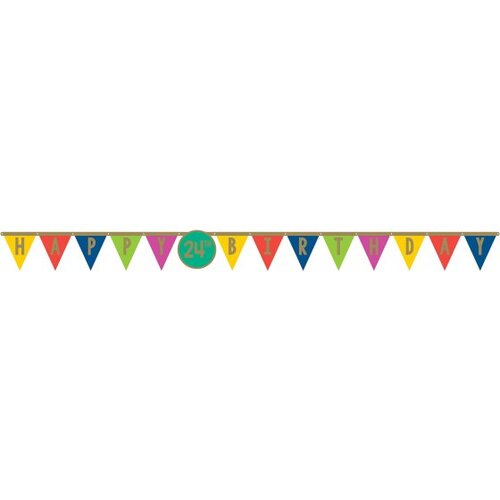 Happy Dots Jumbo Add-any-Age Birthday Banner