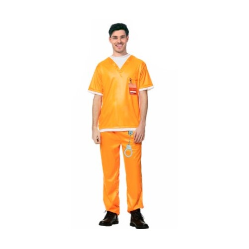 Orange Prisoner Adult Costume [Size: Small-Med]