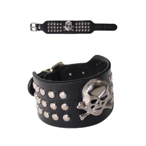 Punk Studded Wrist Band with Skull