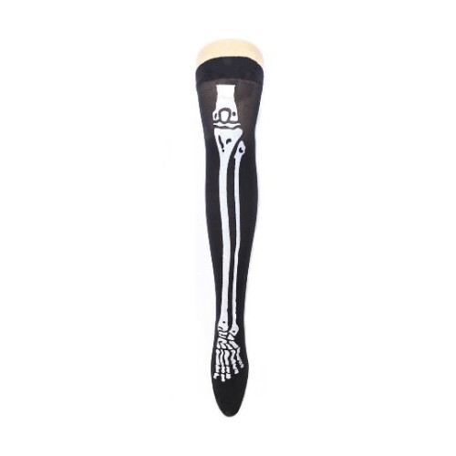 Stockings - Black & White Skeleton Print