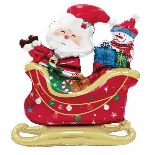 Christmas Santa Sleigh Standing Airz Balloon