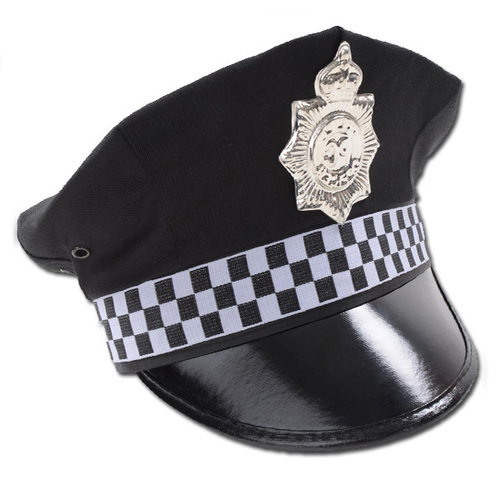 Police Officer Hat - Black UK Style