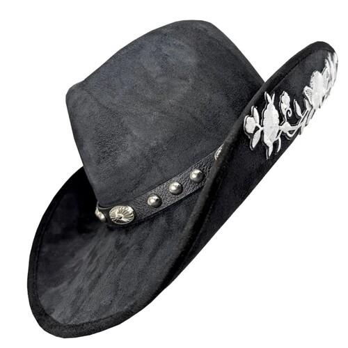 Cowboy Hat - Deluxe Black Embroidered