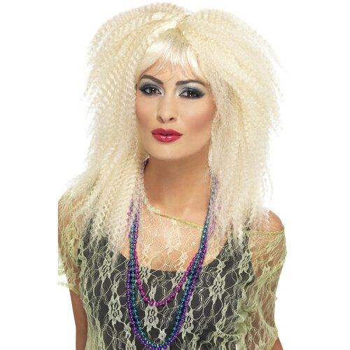 80s Trademark Crimp Wig - Blonde