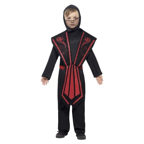 Black & Red Ninja Kid's Costume [Size: M (7-9 Yrs)]