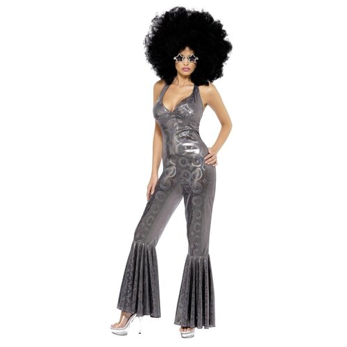 Silver Disco Diva Adult Costume [Size: M (12-14)]