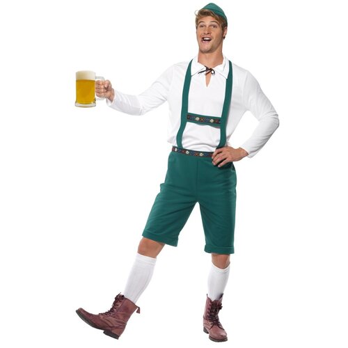 Oktoberfest Green Lederhosen Adult Costume [Size: XL]