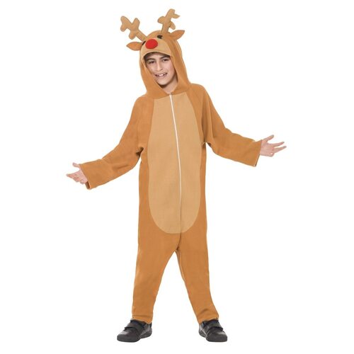 Reindeer Kid's Onesie Costume [Size: M (7-9 Yrs)]