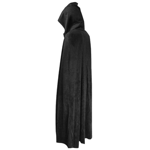 Black Velvet Adult Hooded Cape