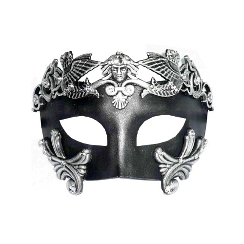 Silver Roman Masquerade Eye Mask