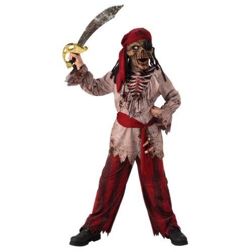 Skeleton Pirate Kid's Costume [Size: L (8-10)]