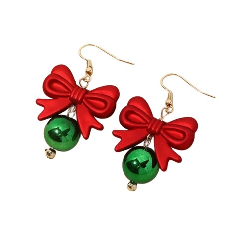 Christmas Earrings - Bows & Bells