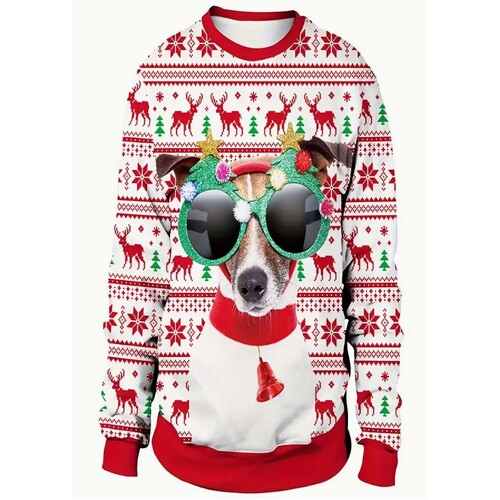 Ugly Christmas Sweater - Party Dog [Size: L (12-14)]