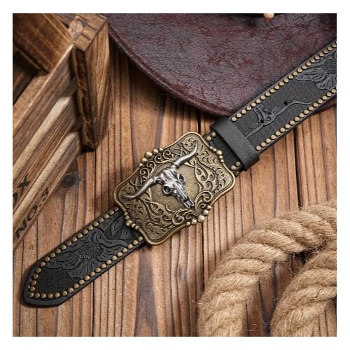 Western Cowboy Belt - Black