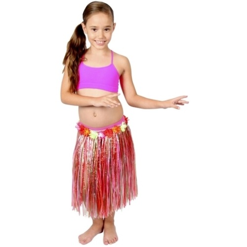 Girls Hawaiian Hula Grass Skirt - One Size