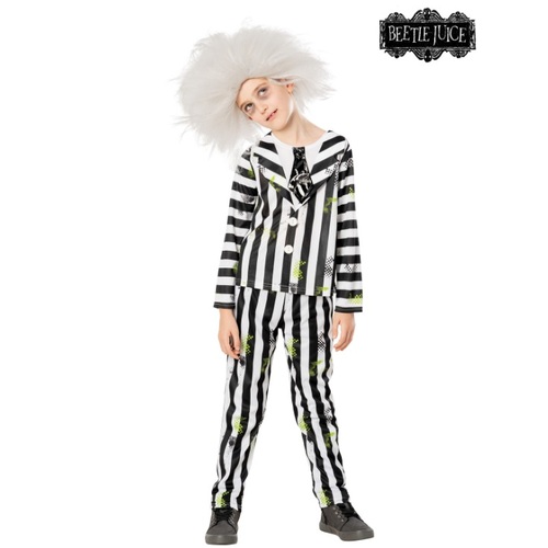 Beetlejuice Deluxe Kid's Costume & Wig [Size: 6-8 Yrs]