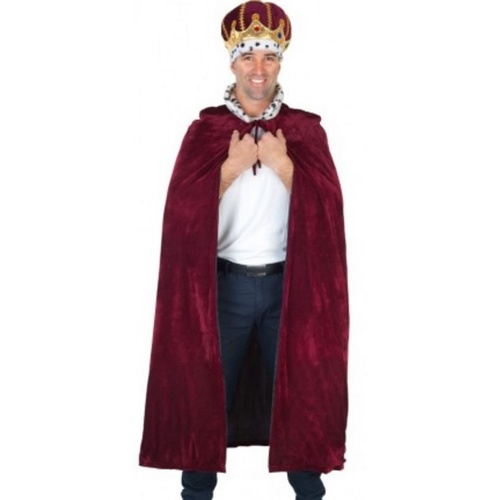 Royal Cloak Adult Costume - Burgundy