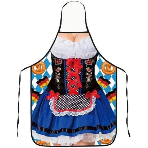 Oktoberfest Beer Maiden Print Apron - One Size