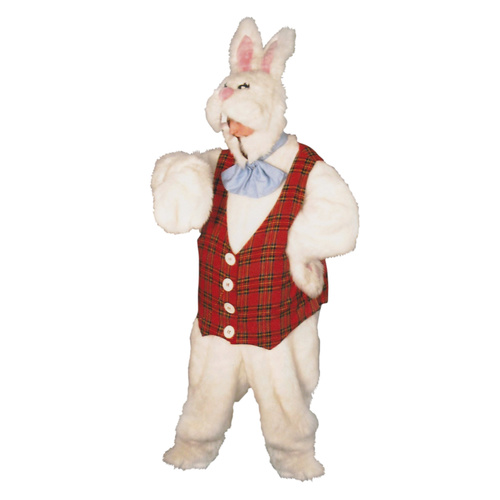 Easter Bunny Mascot - Open Face - White Hire Costume*