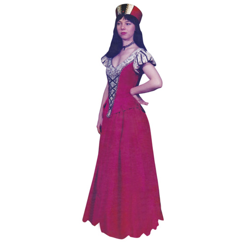 Renaissance Queen - Red Satin 2 Piece Hire Costume*