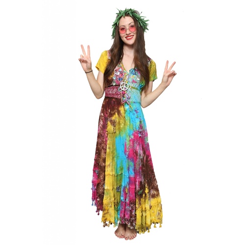 1960s Hippie Tie-Dye Butterfly Girl Hire Costume*