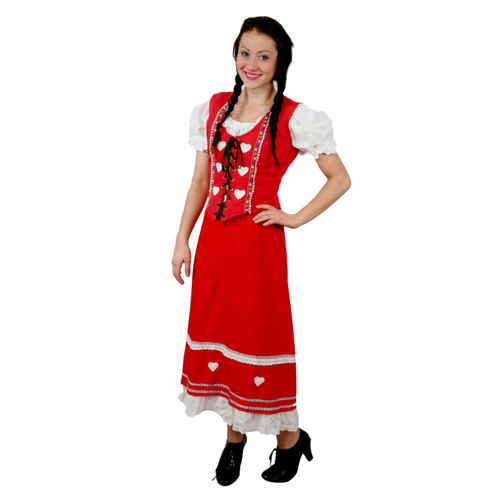 Milkmaid - Long Red Hire Costume*