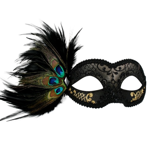 Adrianna Peacock Masquerade Eye Mask