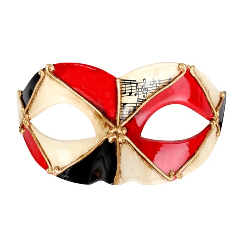 Pietro Masquerade Eye Mask - Red & Black