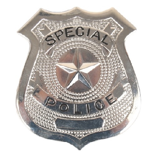 Police Badge - Silver Metallic