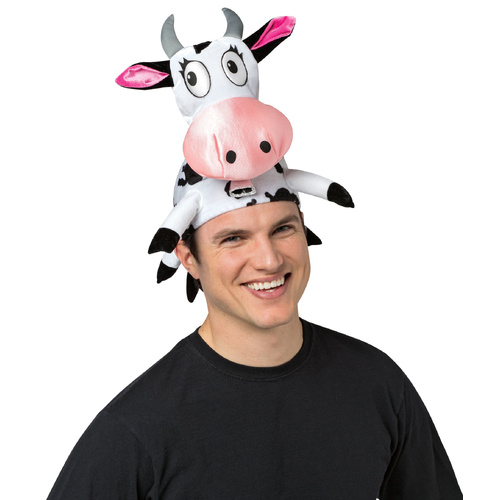 Novelty Plush Cow Hat