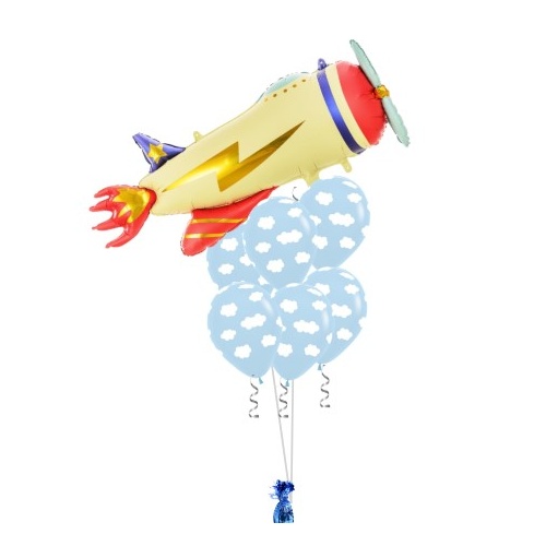 Retro Plane Luxury Balloon Bouquet