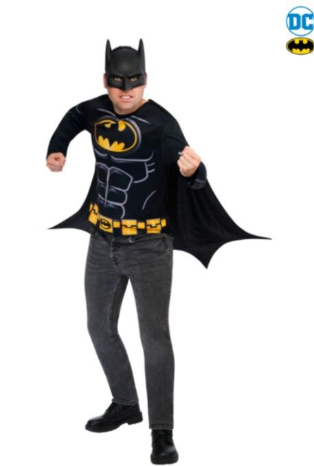 Batman Adult Top, Cape & Mask