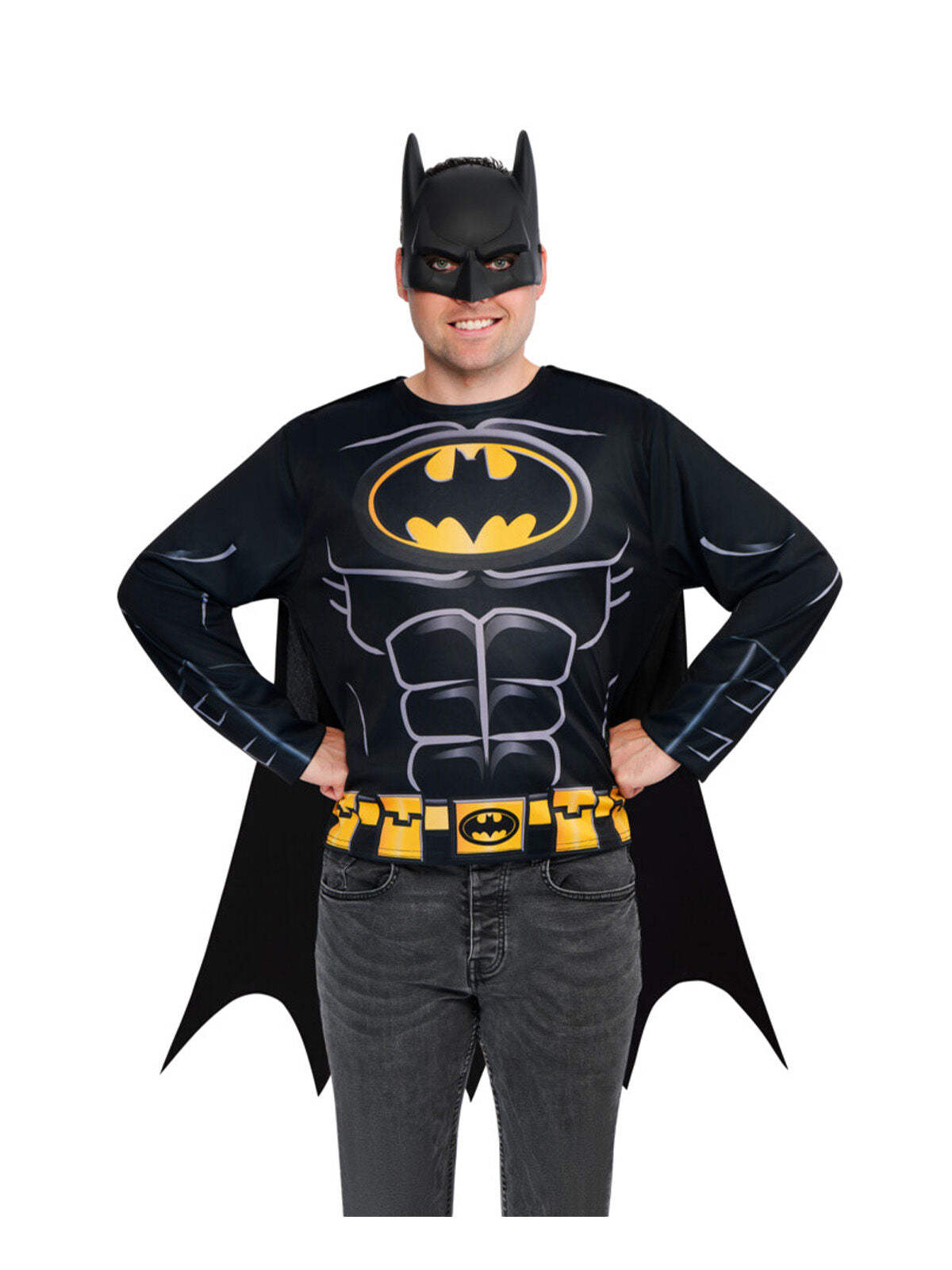 Batman Adult Top, Cape & Mask