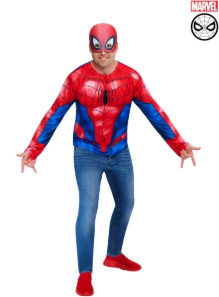 Spider-man Adult Costume Top & Mask