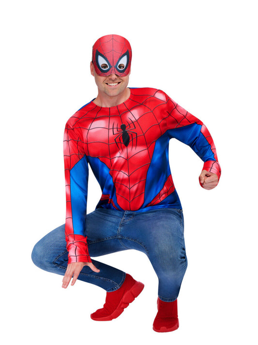 Spider-man Adult Costume Top & Mask
