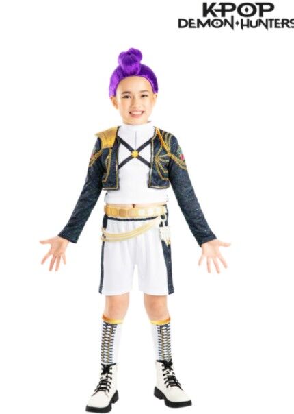 KPOP Demon Hunters Rumi Gold Deluxe Kid's Costume